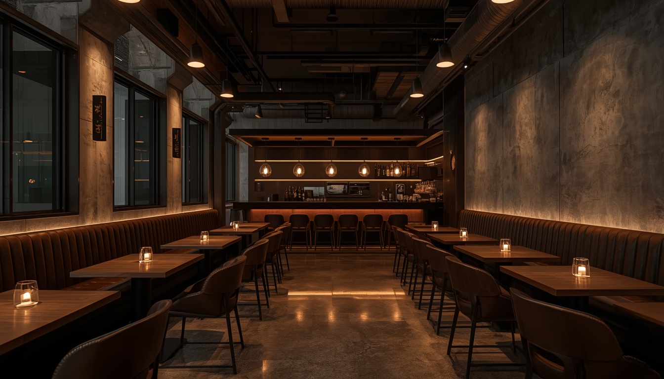 Interior of the SMASHED restaurant with warm lighting and booth seating